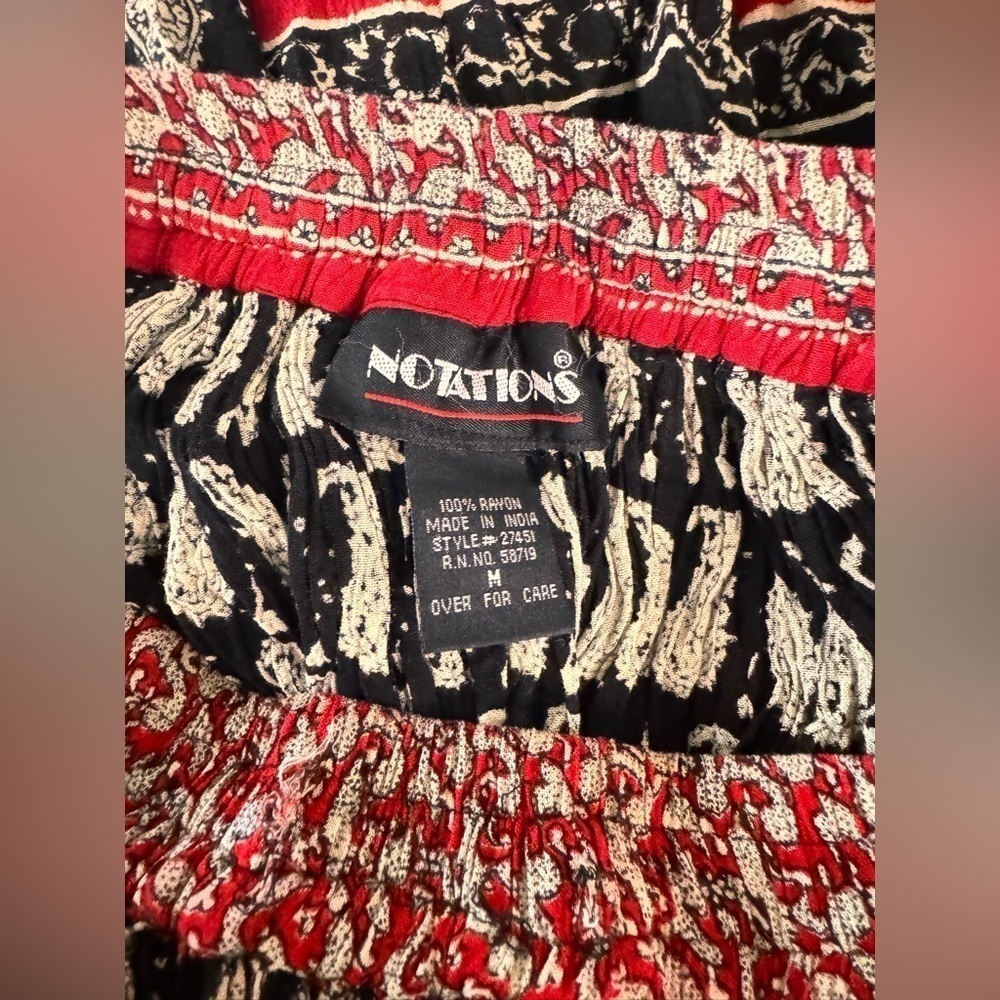 Notations | Vintage Rayon Paisley Peasant Skirt (M) - Picture 4 of 5